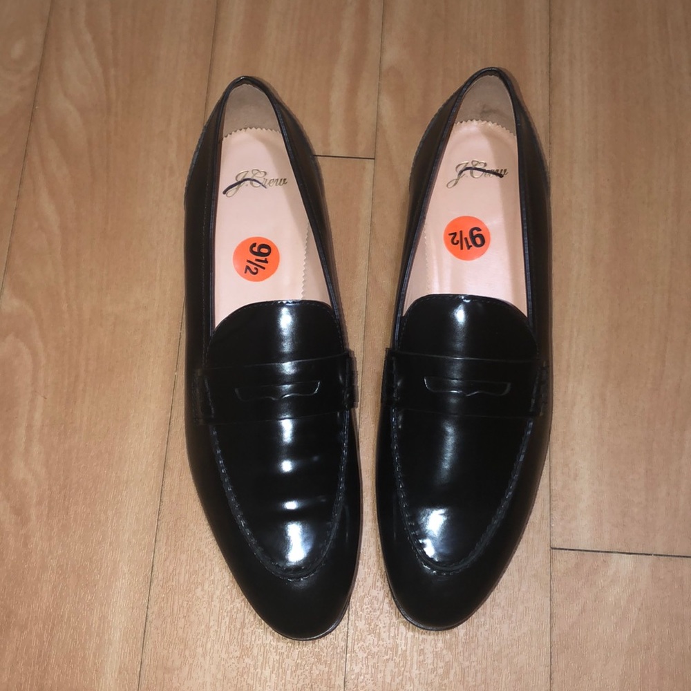 J. Crew Black Loafers